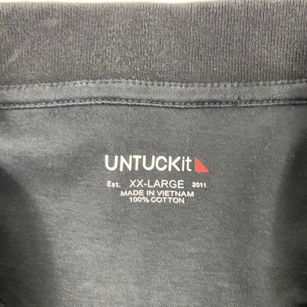 UNTUCKit Polo Shirt Mens 2XL Dark Gray Short Sleeve Collared Casual‎ Cotton